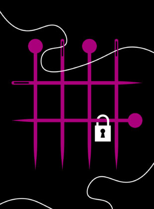 Ilustração sobre o trabalho escravo na moda.