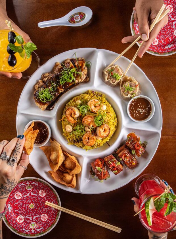 restaurantes asiáticos: prato do canton para o ano novo chinês