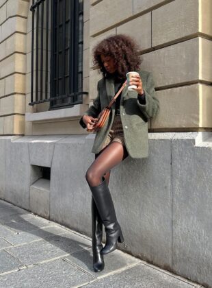 looks com bota cano alto