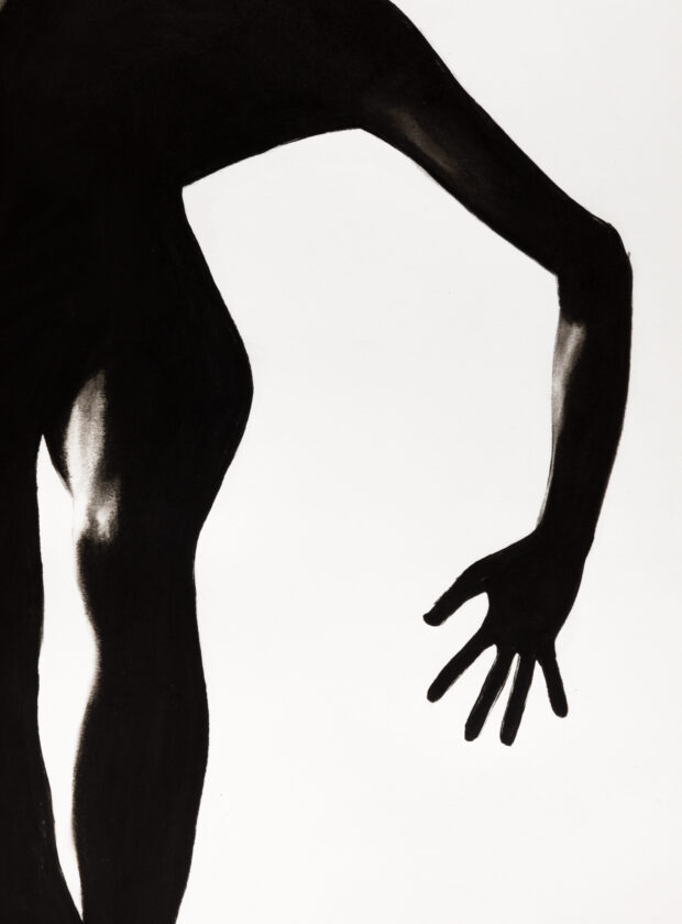 Bara 402 2019 –2024 Charcoal on Hahnemuhle cotton paper detail Provenance Artists Studio 2