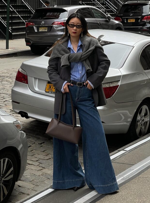 looks com calça jeans e blazer