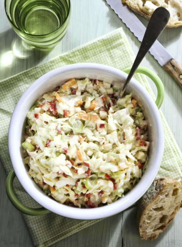 Pot of Coleslaw apple salad