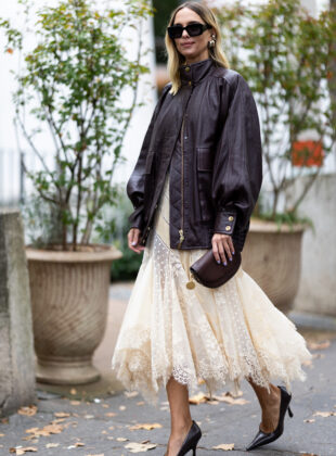 como usar vestido de renda mídi nesta temporada