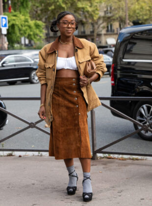 Street Style - Paris Fashion Week - Womenswear Spring/Summer 2025 - Day Nine