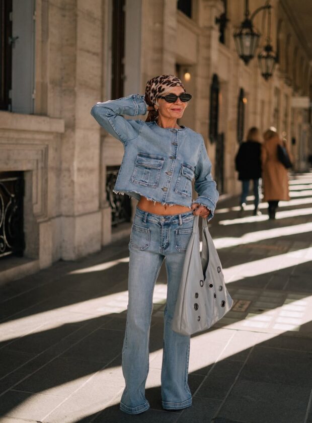 looks com jaqueta jeans para a meia-estação