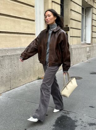 look com jaqueta marrom