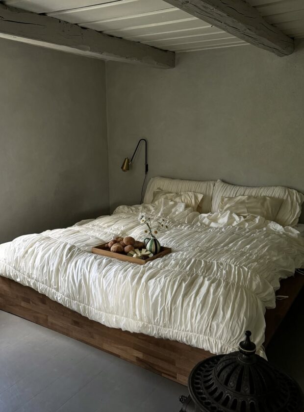 colcha franzida Foto Instagram @gata official 1