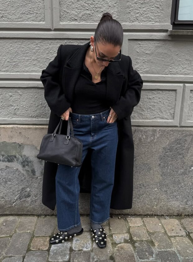 tendências de jeans para os looks de inverno