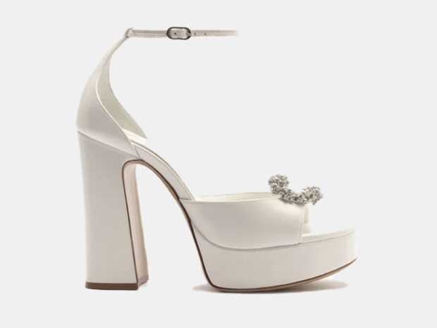 Sapato de noiva de salto grosso jul25 Alexandre Birman