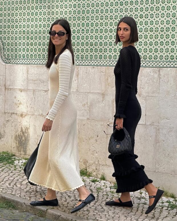 vestido longo e elegante para o inverno
