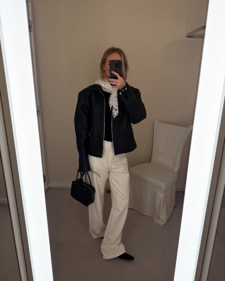 como ficar elegante com jaqueta de couro nos looks de trabalho