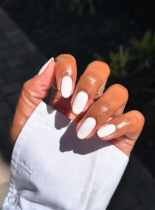 Unhas em gel simples e elegantes