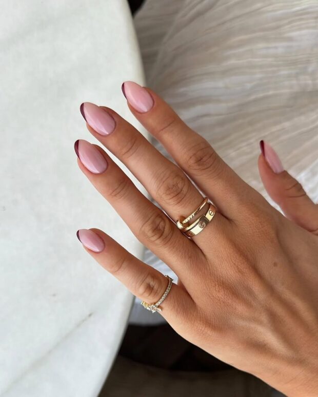 unhas almond delicadas