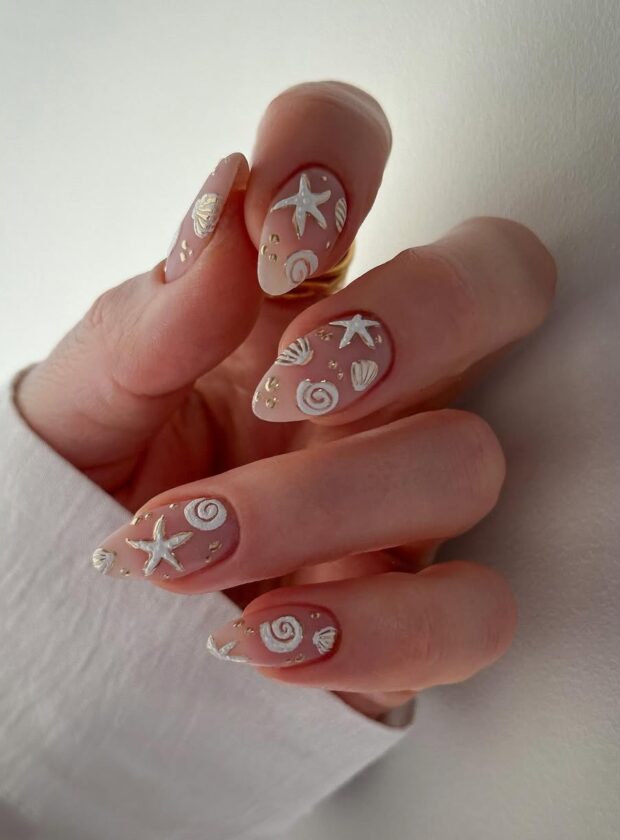 unhas inspiradas no fundo do mar