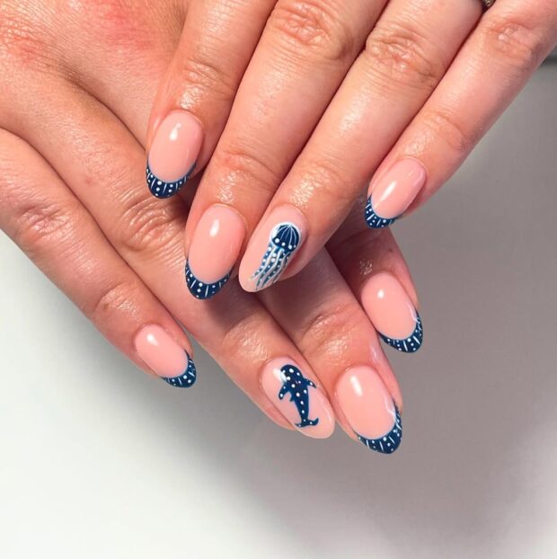 unhas inspiradas no fundo do mar