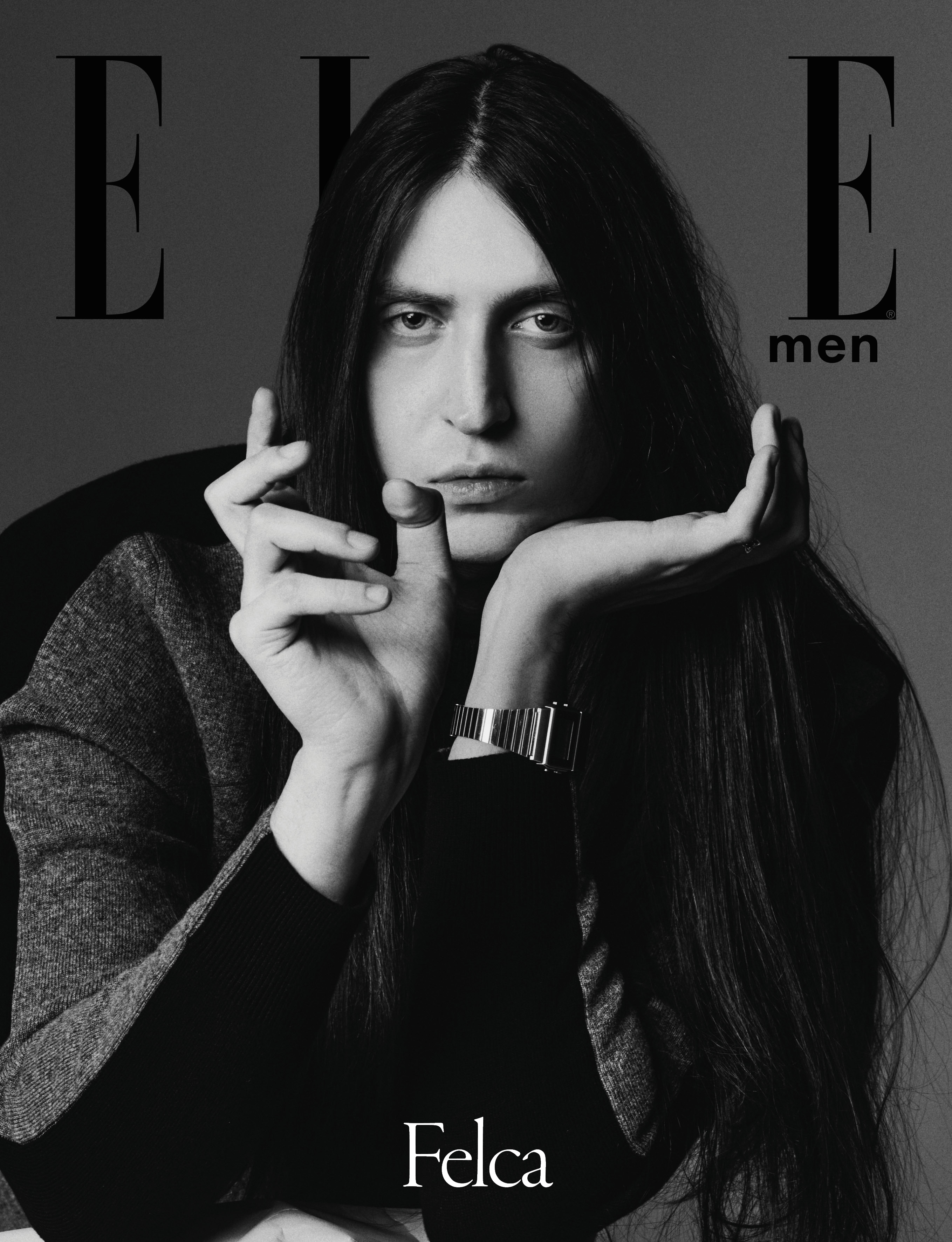 Wagner Moura e Felca na capa da ELLE Men Brasil. 
