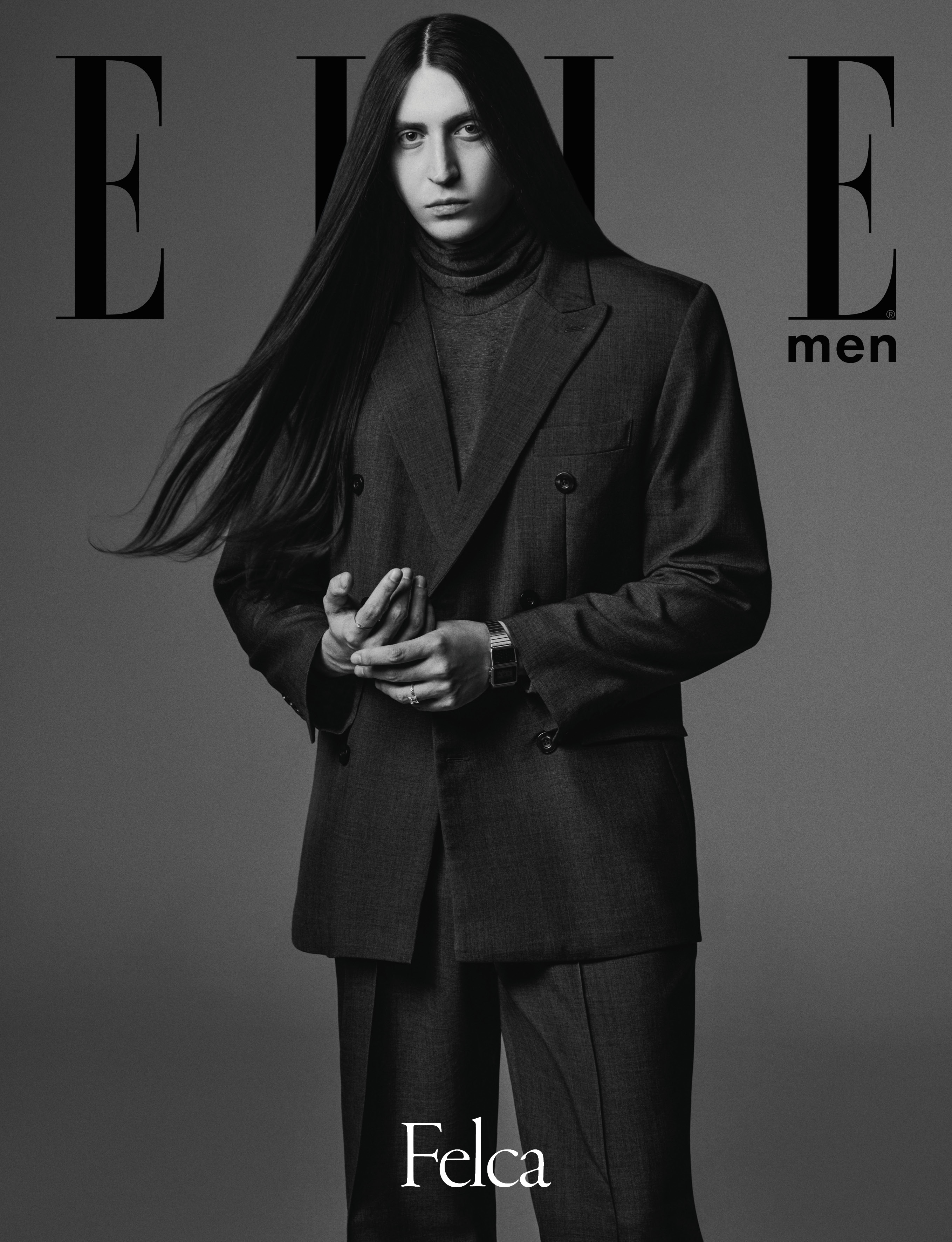 Wagner Moura e Felca na capa da ELLE Men Brasil. 