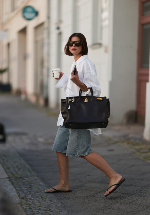 looks com bermuda jeans