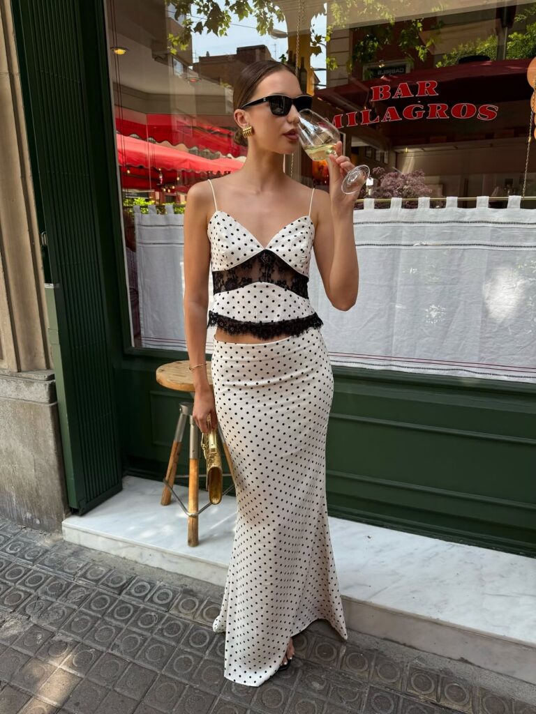 a estampa poá é tendência de moda