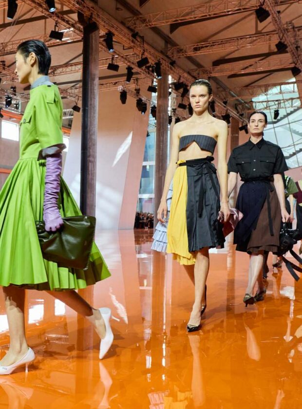 Tendências da semana de moda de Milão.