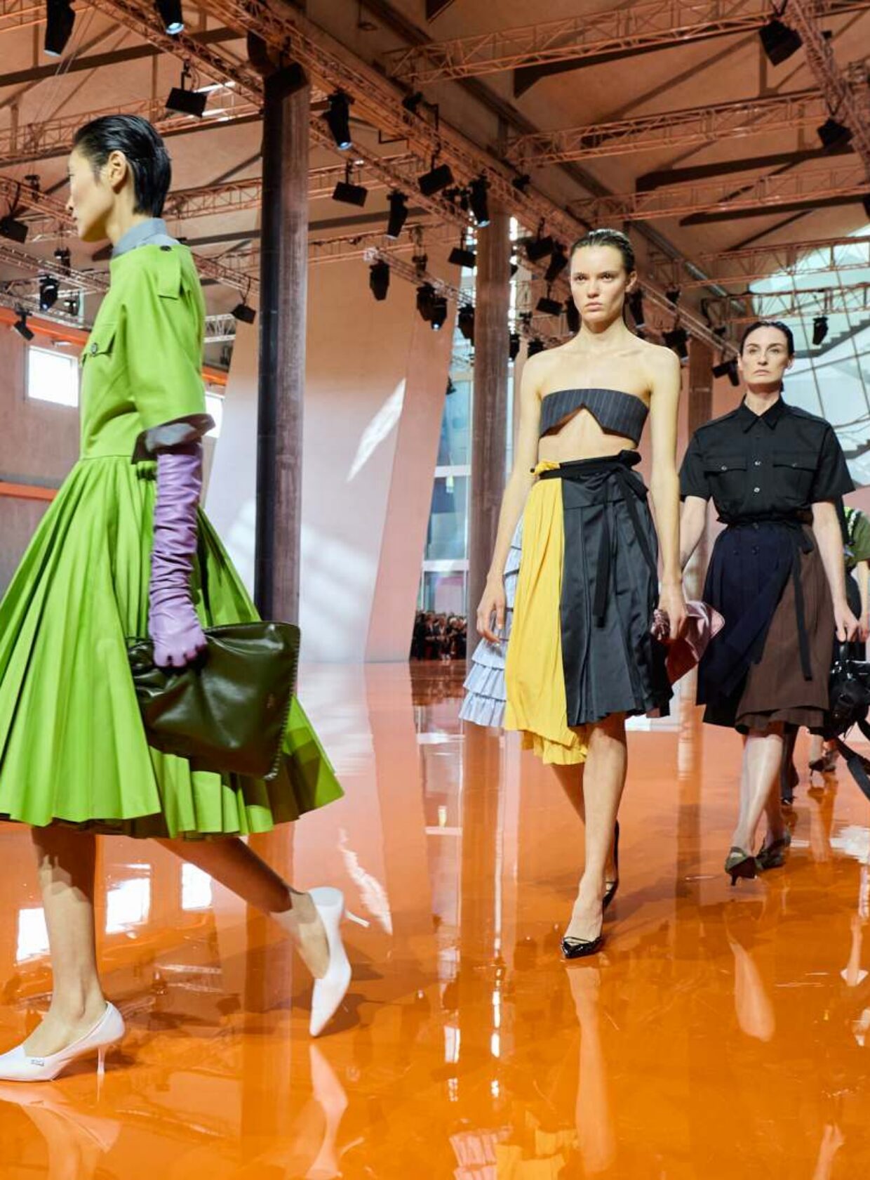 Tendências da semana de moda de Milão.