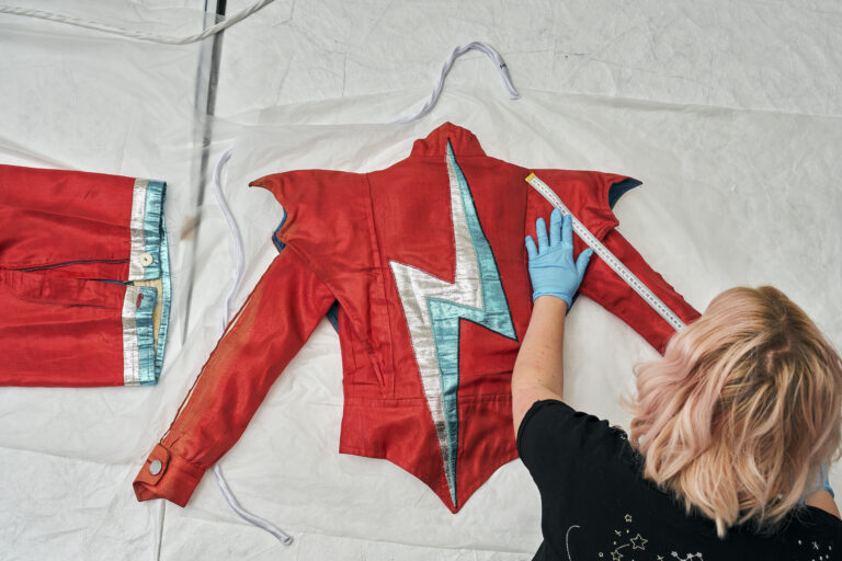 Items from the David Bowie Archive are prepared ahead of the David Bowie Centre opening at VA East Storehouse on 13 September 2025 © Victoria and Albert Museum London