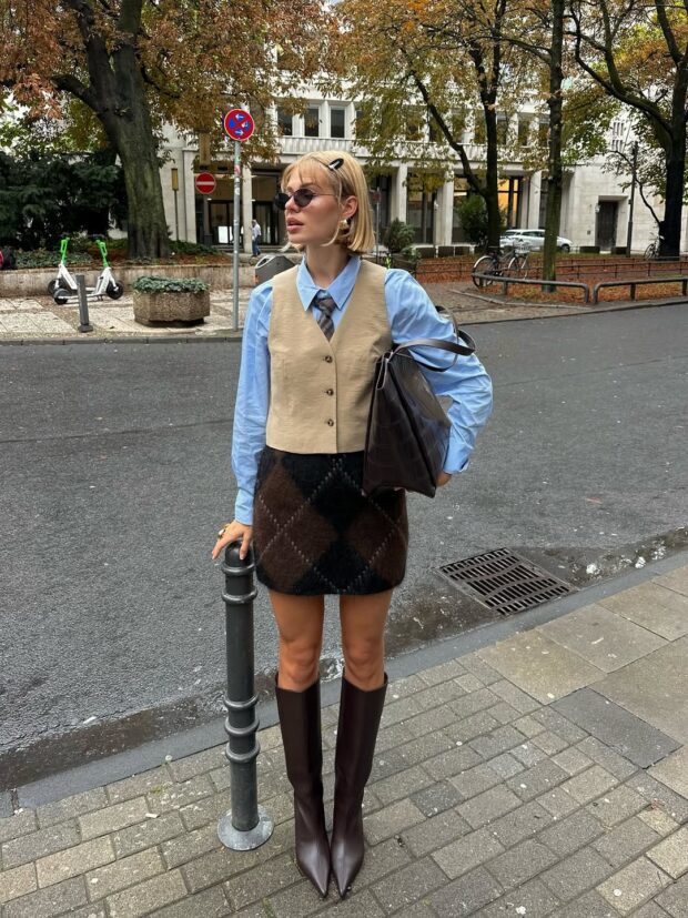 looks preppy para usar no trabalho