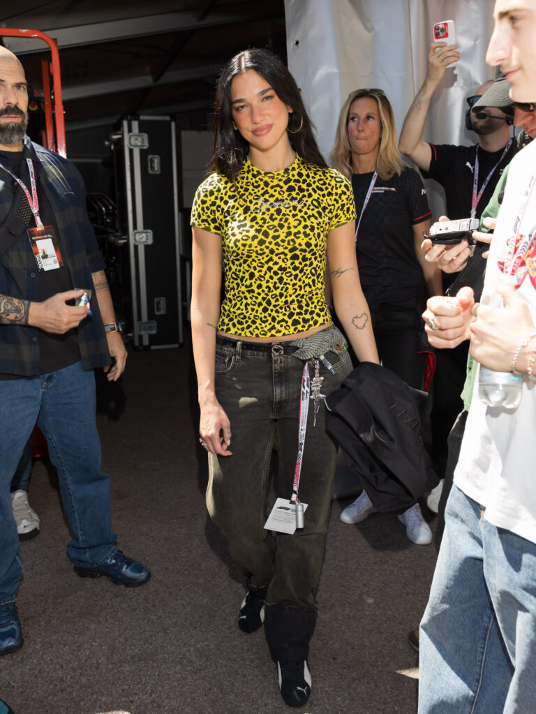 dua lipa usa camiseta baby look