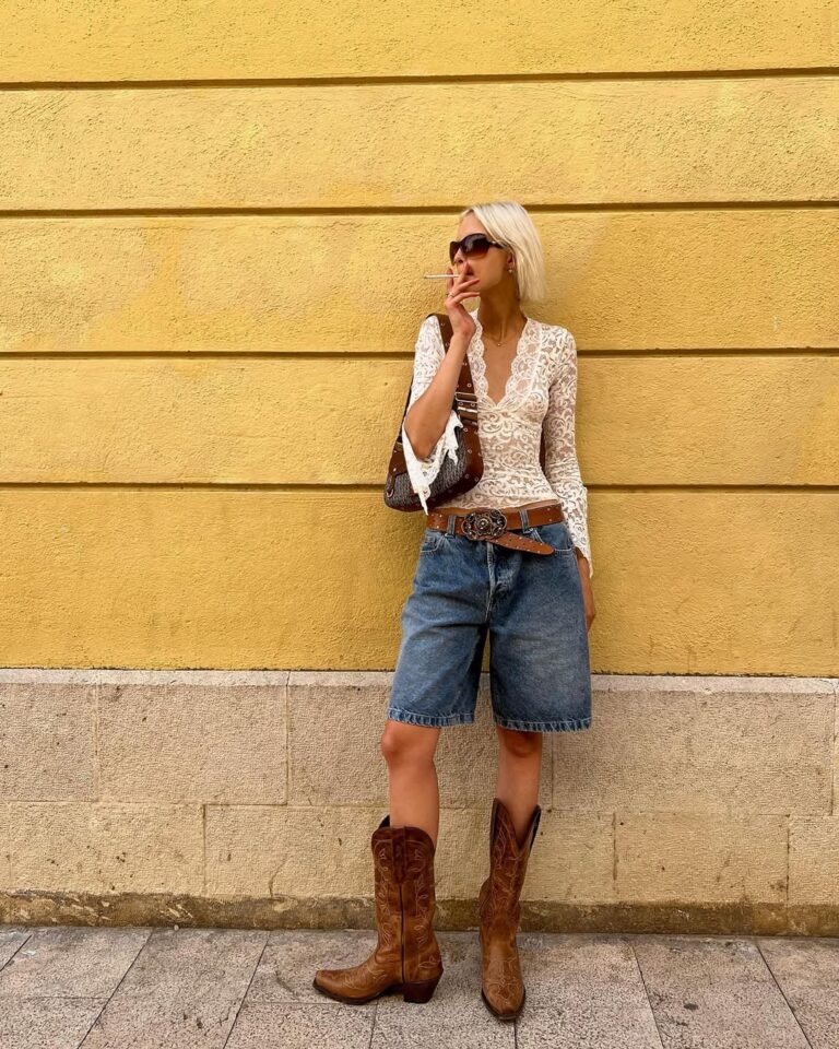 looks com bota texana para usar no verão