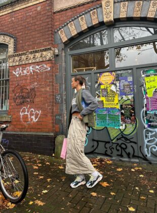 looks com saia cargo bege