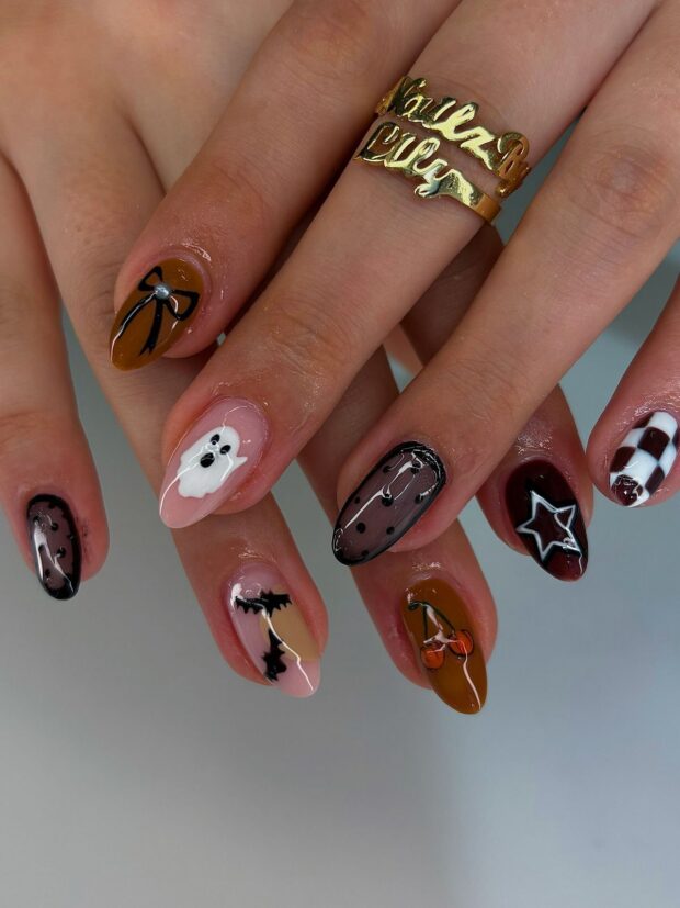 12 nail arts de Halloween para entrar no clima da celebração nail arts de Halloween