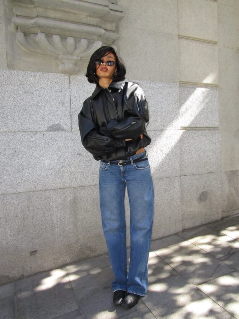 looks com jaqueta de couro para usar na meia-estação