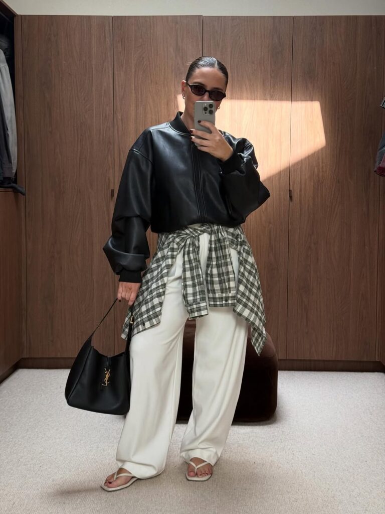 looks com jaqueta de couro para usar na meia-estação