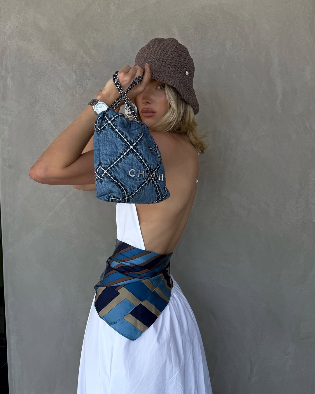 como usar lenço com vestido