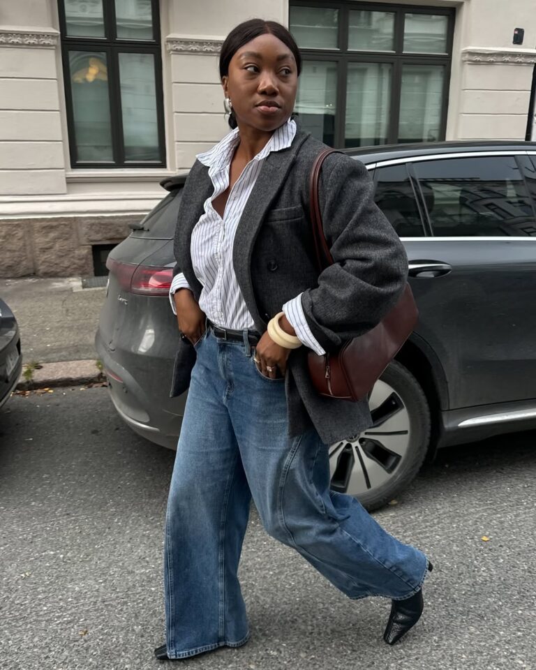looks com calça jeans e blazer para usar no trabalho