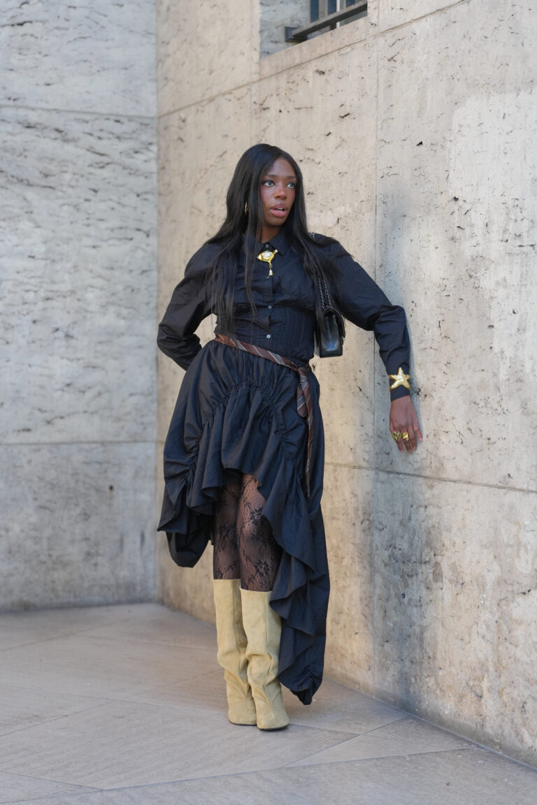 como usar looks com meia-calça e vestido