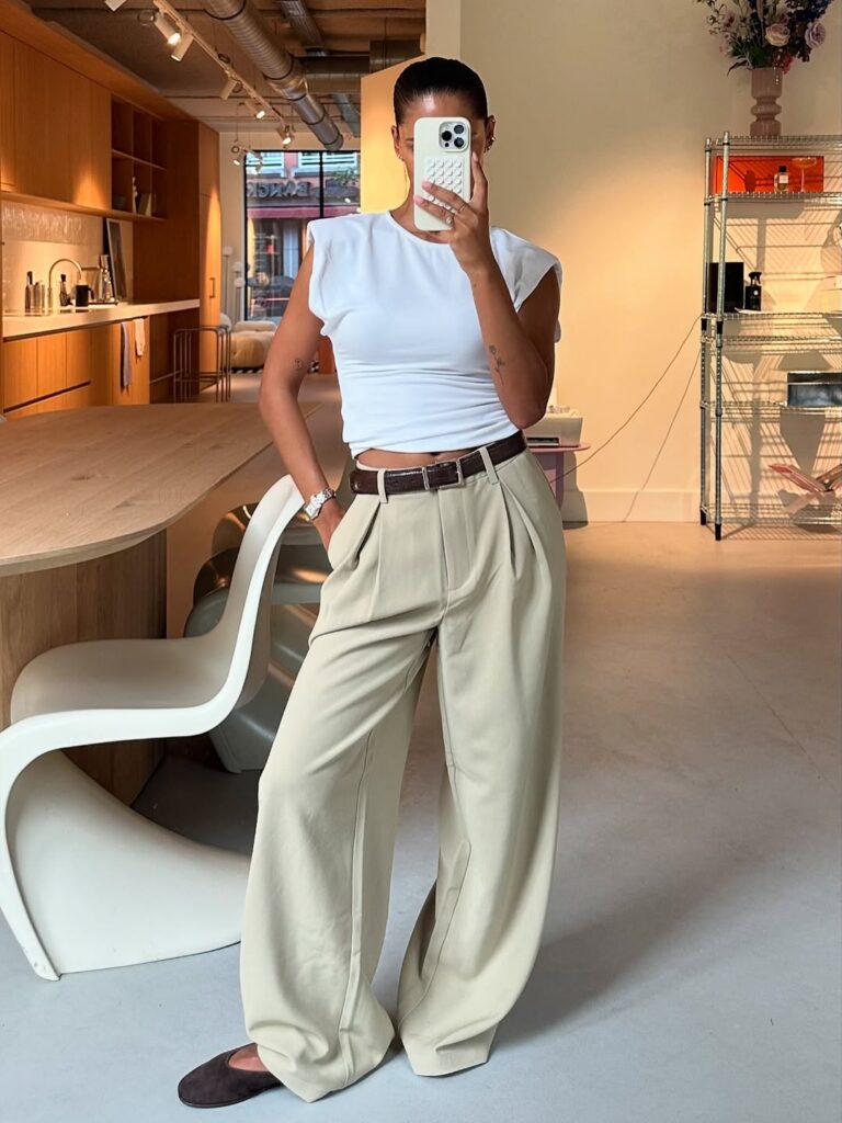 looks com sapatilha para usar no trabalho