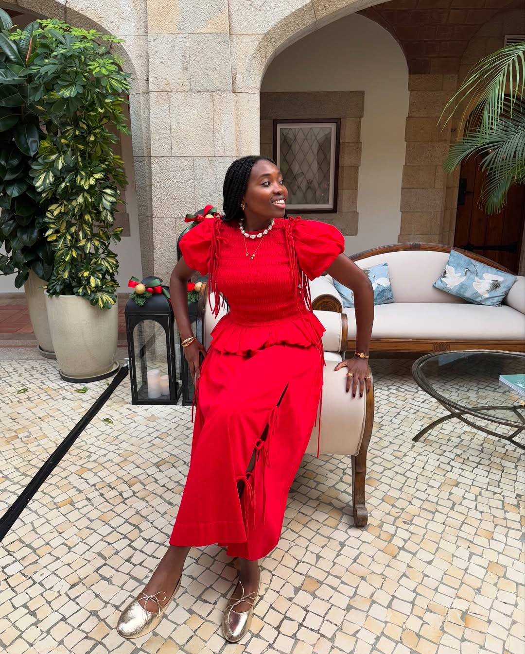 looks com vermelho-tomate