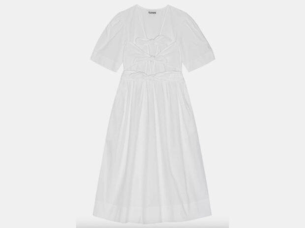 Vestido branco 22dez Ganni