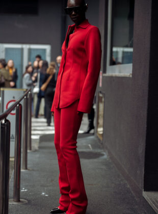 looks com blazer vermelho