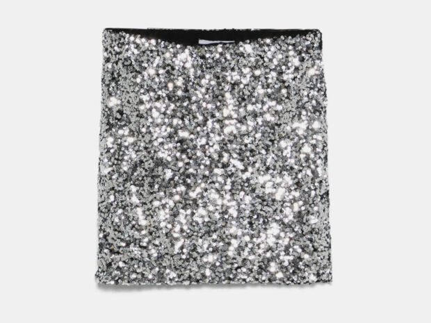 Saia de lantejoula prata 13jan26 DKNY