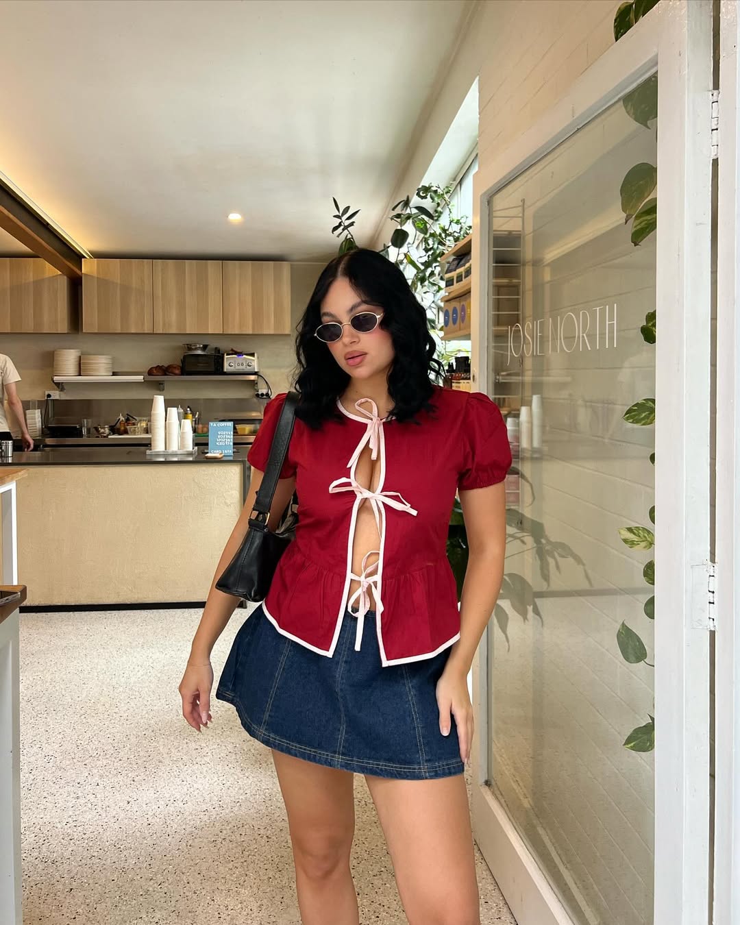 looks com saia jeans 4