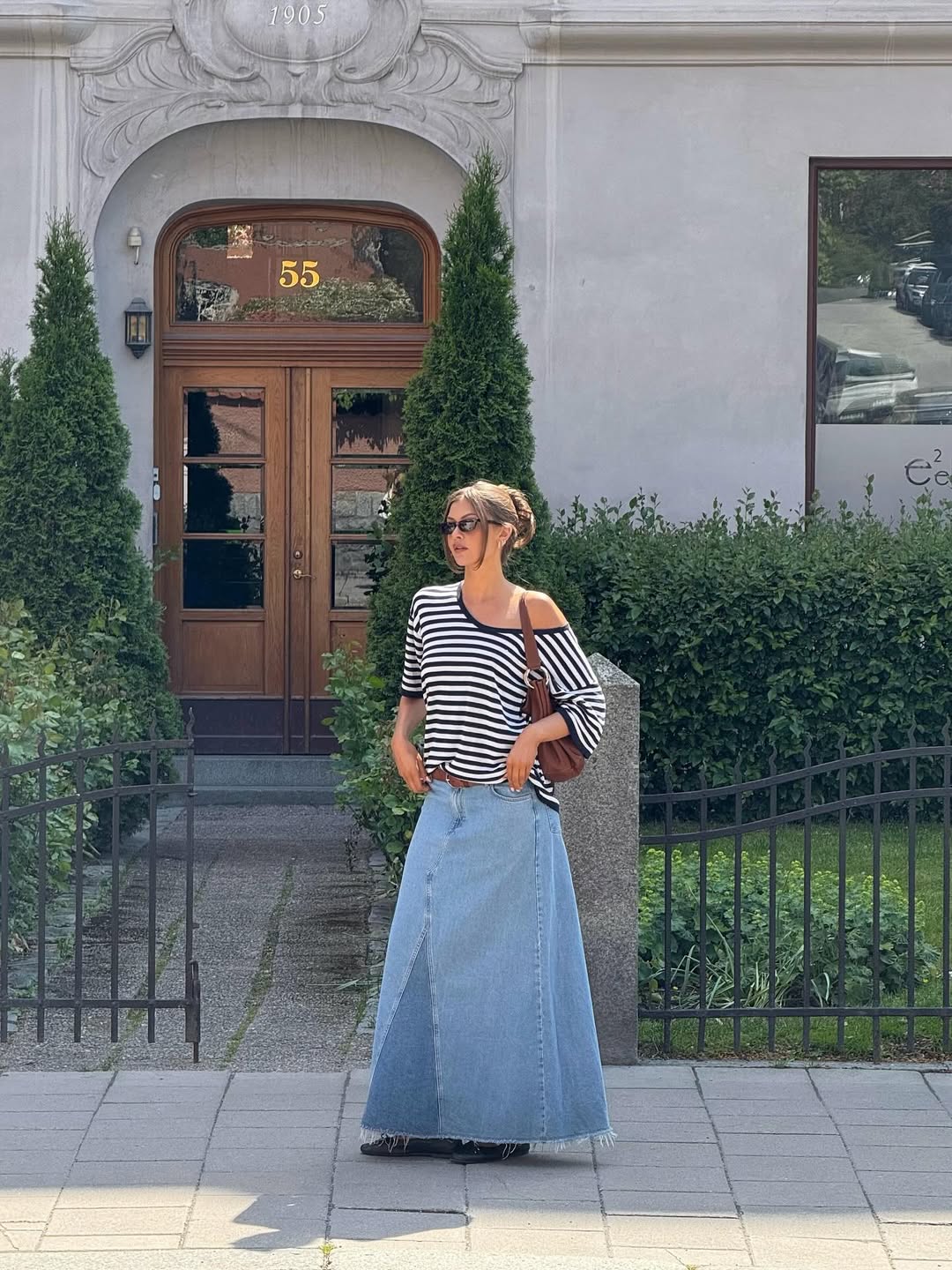 looks com saia jeans 7