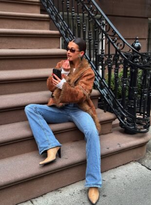 looks de frio para a frente fria