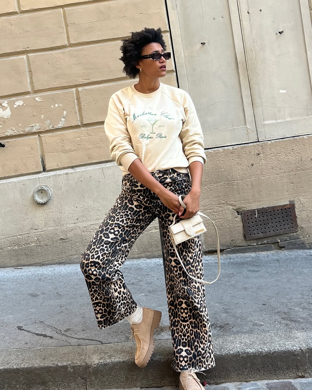 look calça de animal print 