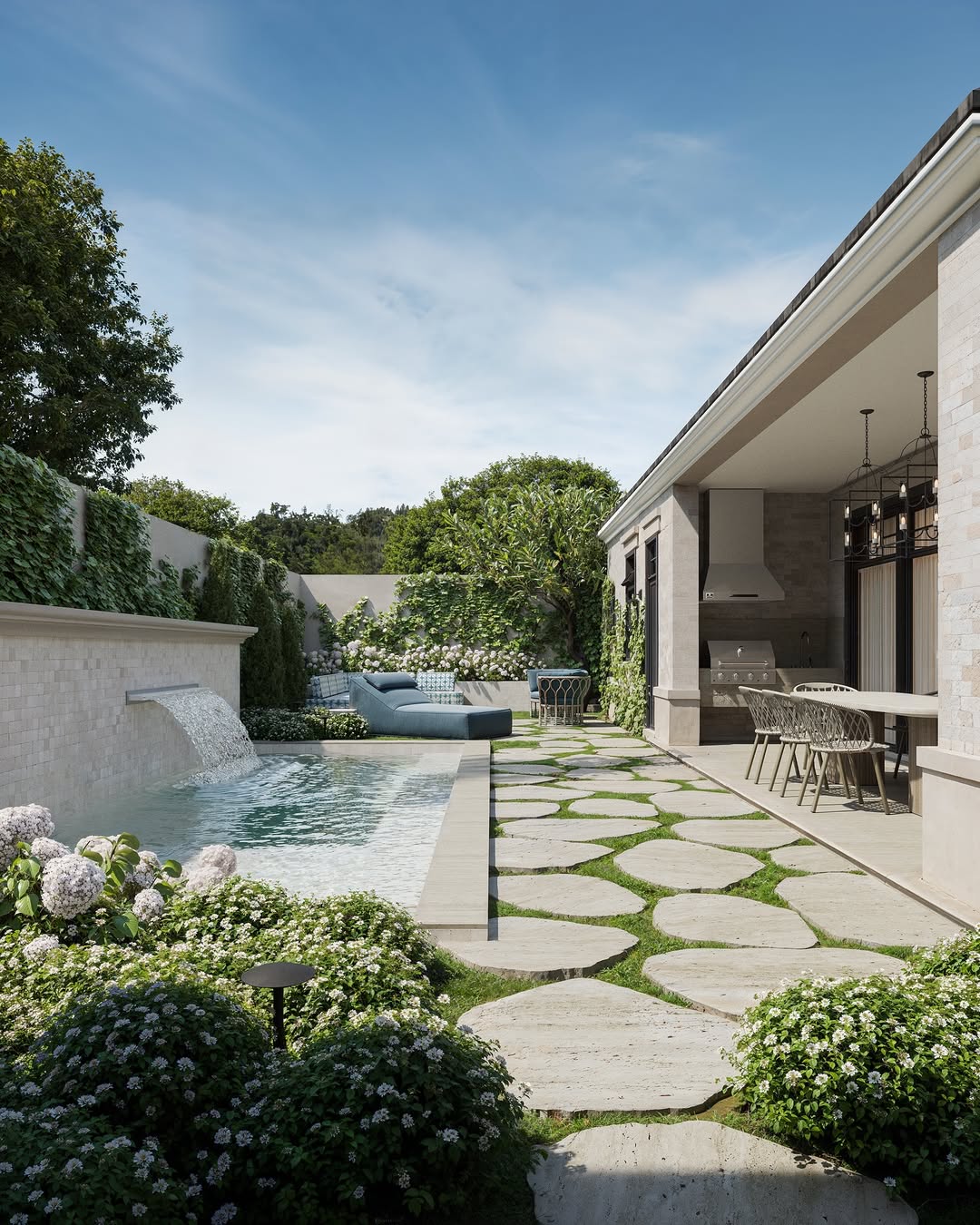 6 ideias de cascata para piscina