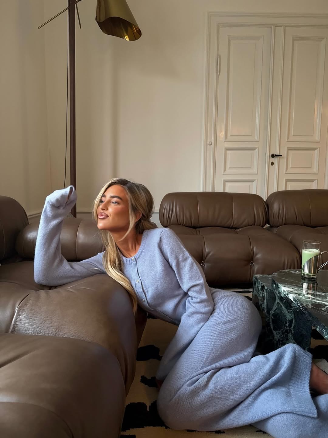 tendência de cor icy blue