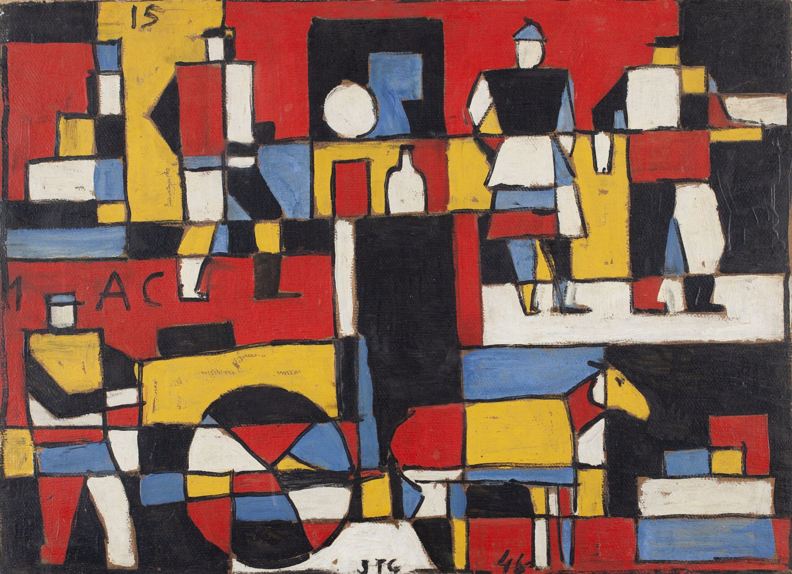 Exposições em São Paulo: pintura do artista Joaquín Torres García.