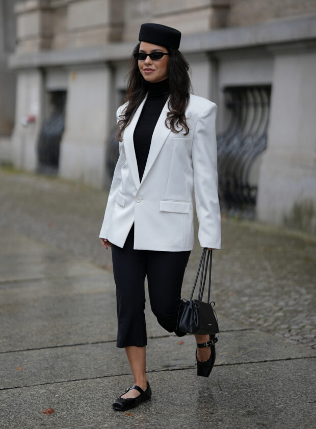looks com blazer branco