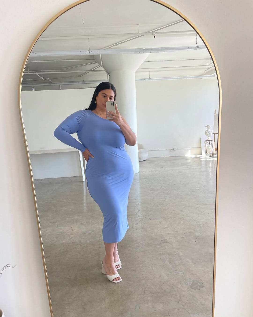 looks esporte fino vestido azul